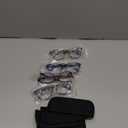 4 Pack Progressive Multifocus Reading Glasses for Women Men Spring Hinge Blue Light Blocking Readers (Multicolor-1)