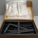 Wokceer Metal Heavy Duty Backrop Stand Square 8x8FT Adjustable Pipe and Drape Kit Black Photo Booth Stand for Wedding Ceremony Birthday Party Photography Exhibition Celebration