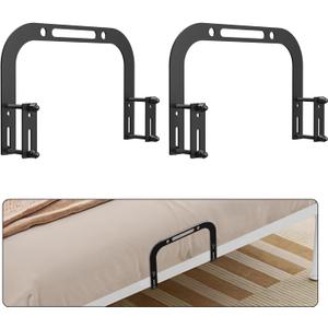 YUOROS Mattress Slide Stopper, Non Slip Mattress Gripper for Metal Bed Frame, Holder Retainer Bar to Keep Mattresses Topper from Sliding (2 Pcs - Regular)