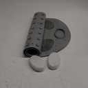 MOLFUJ 32"X16" Foot Scrubber Shower Mat with Feet Scrub Stone, Oval Bathtub Mat with Antislip Suction Cups and Drain Holes, Non Slip with A Pumice Stone for Feet Massage - Grey