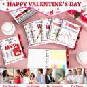 40 Pcs Valentines Day Baseball Gifts 20 Spiral Notebooks with Sticky Notes 20 Heart Pens Valentine Notepad Sport Lover Motivational Exchange Gift Bulk for Tween Teacher Student Classroom Team (Classic)