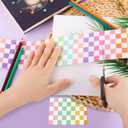 65 Feet Checkerboard Bulletin Board Border Pastel Checkered Straight Rolled Trim Classroom Bulletin Board Border Back to School Decoration for Classroom School Offices Walls Blackboard Decor