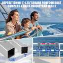 2 x Boat Fender Clips,Pontoon Boat Fender Clips for Square Rail,Quick Release Hangers/Adjustable Boat Bumper for Docking Ideal for Boat Docking (4PCS)