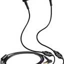 KINDEN Anti-Radiation Headphones Air Tube Headset Radiation Free Earbuds with Microphone Binaural Acoustic Stereo Alumium Metal Housing Wired in-Ear Handsfree (Black)