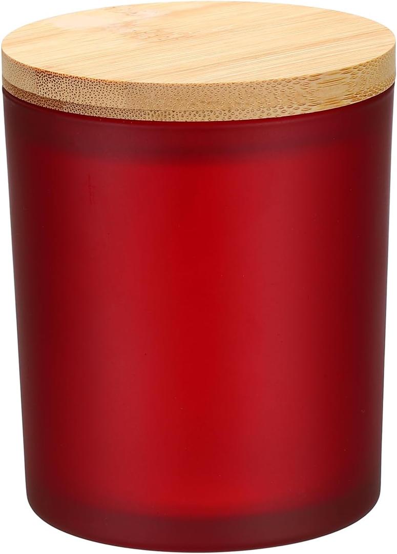 METALLIXITY 10oz Glass Candle Jars with Bamboo Lids, Matte Red
Empty Candle Containers for Candle Making DIY Home Decor Gift Crafting