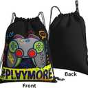 Video Game Drawstring Backpack Gaming Sport Cinch Sack Gamer Party Favors Bags For Men Gifts