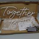 ATOLS Better Together Large Neon Sign for Wall Decor,with Dimmer Switch,12V Reusable Neon Light Sign for Engagement Party,Wedding Decoration,Warm White 23.5x10.5 & 17.5x8.5Inch
