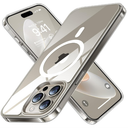 TORRAS Stronger Magnetic & Anti-Yellowing for iPhone 15 Pro Max Case Clear, Fit for MagSafe, Military Grade Drop Protection, Camera Control, DIY Button, Slim for iPhone 17 Pro Max Case Diamond Clear