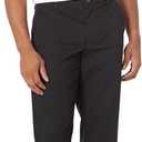 Amazon Essentials Men's Straight-Fit Wrinkle-Resistant Flat-Front Chino Pant (Black) 42Wx34L