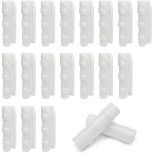 50PCS Greenhouse Clamps Clips, 3/4 Inch Garden Buildings Tube Clips Plastic Pipe Clamps for Greenhouse Film, Sunshade Nets, Gardening (White)