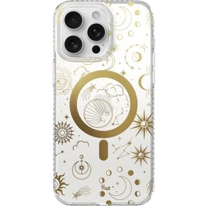 LONLI Hue - for iPhone 15 Pro Case [Compatible with Magsafe] - Cosmic Stars Phone Case - [360 Shock-Absorbent Bumper] - Cute, Unique and Aesthetic Phone Cover for Girls and Women