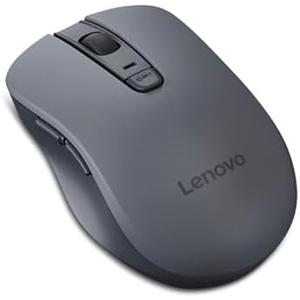 Lenovo WL310 Bluetooth Silent Mouse, Ergonomic, Adjustable DPI, Silent Clicks, Bluetooth 5.0, Portable for Windows, Mac, and Chromebook, Grey