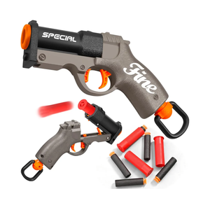 YUCCKYOU Shell ejecting Pistol Soft Bullet Toy Gun Cheap Cool Stuff Realistic Look Real Hand Guns Stress Shot Dart Fake Shooting Game for Adult Under 10 Dollar Gifts for Age 14 Years Old (Gray)