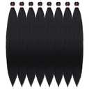 Pre Stretched Braiding Hair 8 Packs 48 Inch Natural Black Color Long Professional Hair for Braiding Twist Braids Itch Free Hot Water Setting Yaki Straight Synthetic Hair Extensions (#1B)