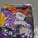 Halloween Round Fitted Tablecloth with Elastic Pumpkin Ghost Bat Spider Web Round Table Cover Waterproof Kitchen Decor Cover for Patio Holiday Party Fits to 44"-48" Round Table (Purple, 48" (Round))