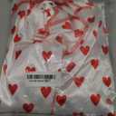 Womens Valentine's Day Pajama Set Heart Print Long Sleeve Stain Button Up Shirts+Pants 2 Piece Sleepwear (Medium)