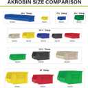 Akro-Mils 30250 AkroBins Plastic Storage Bins, Space-Saving Stackable Bins for Garage, Pantry, Craft Organization, 15" x 16" x 7", Black, 6-Pack