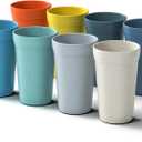 Homestockplus 【Set of 7】 20 Oz Tumbler Cups,Unbreakable Drinking Cups Microwave and Dishwasher Safe BPA Free ECo Friendly Reusable Cup For Smoothies,Water