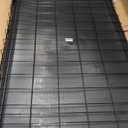 FDW Dog Crate for Large Dogs 42 Inch Folding Metal WirePet Cage Double Door W/Divider Panel Indoor Outdoor Kennel Leak-Proof Plastic Tray,Black