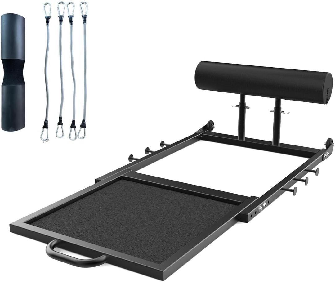 Hip Thrust Machine with Adjustable Resistance  Glute Workout Equipment for Home Gym, Deep Squat & Multipurpose Glute Trainer Bench for Booty & Core Strength Training