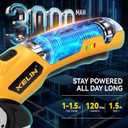 2026 New 3000mAh Electric Cardboard Box Cutter with 4 Blades, Cordless Electric Scissors with Safety Lock & LED Light, Storage Box, 300 RPM, Electric Cutter for Fabric Carpet Carton Leather Cloth
