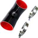 3.5" to 4"(89-102mm) 90 Elbow Coupler Silicone Reducer Hose With Stainless Steel T-Bolt Clamp - High-Temp 4-Ply Reinforced Design for Automotive Turbo/Intercooler/Intake Piping/Industrial Hydraulic