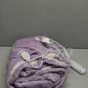 HOMLYNS LuxeHeat Heated Blanket Electric Blanket, Soft Flannel Sherpa Heated Throw, Heating Blanket with 5 Heat Settings, 3 hrs Timer Auto Shut Off (50x60 inches, Purple)