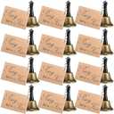 Lounsweer 12 Set Wedding Bells Bulk Ring for a Kiss with Tags Kissing Bells for Wedding Reception Decorations Goodies Bags Party Supplies
