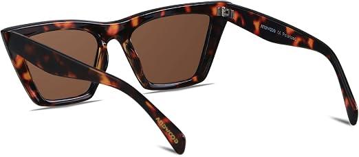 ANDWOOD Cat Eye Sunglasses for Women Polarized Cateye Frames Fashion Vintage Square Classic Retro Sun Glasses