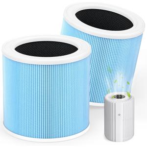 2 Pack DH-JHD07 Air Filter Replacement | Compatible with VOOPNU DH-JHD07 Purifier | 4-Layer Filtration | Standard Version (Blue)