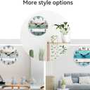 CHYLIN 16 Inch Wall Clock, Large Clocks for Patio, Pool Beach House Decor Tropical Clocks for Walls, Nautical Coastal Themed Blue Clock for Lake House, Bathroom, Living Room, Kitchen (16")