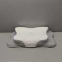 Cervical Neck Pillow, Memory Foam Pillows for Neck and Shoulder Pain Relief, 2 Heights Ergonomic Pillow with Breathable Ice Silk Cover, Neck Support Pillow for Stomach Sleepers White