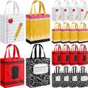 Wesnoy 24 Pcs Teacher Appreciation Gift Tote Bags Bulk Thank You Teachers Treat Goodie Bags with Handles Reusable Non Woven Gifts Wrap for School Office Retirement Graduation Party Supplies