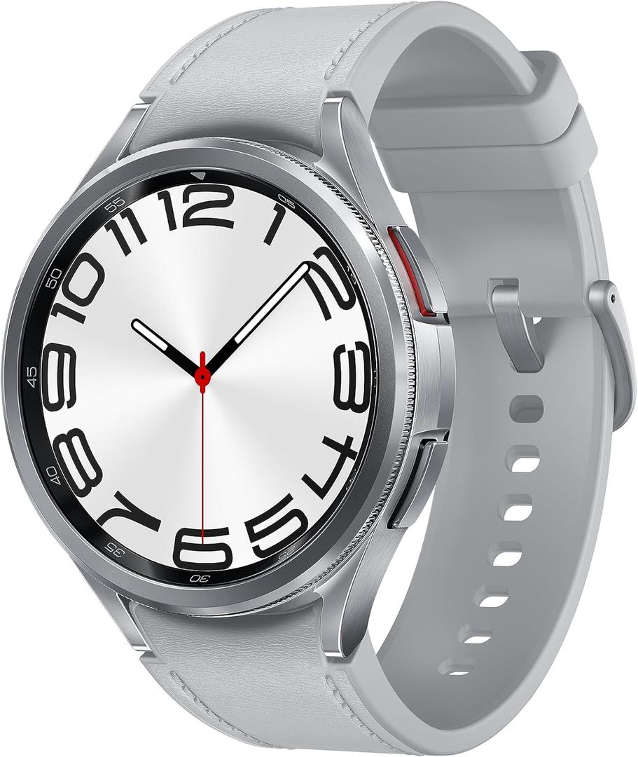 SAMSUNG Galaxy Watch 6 Classic 47mm LTE Smartwatch, Rotating Bezel, Fitness Tracker, Personalized HR Zones, Advanced Sleep Coaching, Heart Monitor, BIA Sensor, Health Insights, US Version, Silver