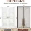 Yotache Magnetic Screen Door Fits Door Size 58 x 96, Screen Size 60" x 97" Strengthened Fiberglass Net Curtain for Patio Sliding French Doors Black