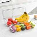 Large Chilled Condiment Caddy,Stackable Chilled Condiment Containers Server with Lids for 5 Removable Compartments (5 Containers, 1 pack)
