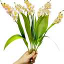 Artificial Flowers Lily of The Valley,Faux Flower Stems for Wedding,Silk Flowers for Wedding,Party, Floral Arrangements Home Centerpiece Table Decoration (6, Pink)