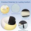 Travel Pillows for Airplanes, Neck Pillow for Traveling, Ergo Memory Foam Travel Pillow, Relief Neck Pain with Breathable Support for Long Flights, Airplanes, Car, Train & Office Use
