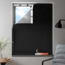 100% Blackout Curtains, Portable No Drill Window Shades, DIY Blackout Window Cover with Hook and Loop, for Bedroom, Baby Nursery, Travel, DormRoom, Apartment (68" x 60")