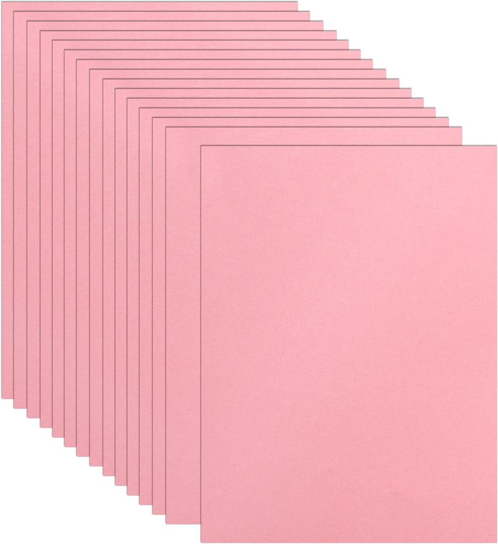 Guakicae 100 Sheets Pink Cardstock 8.5 x 11 Scrapbooking Paper 80lb