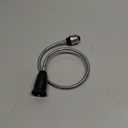 PATIKIL 11.8 Inch E26/E27 Light Socket Extender, 2 Pcs Flexible Bulb Socket Extension Adjustable Bulb Extender Adapter for Medium Screw Base Home Lamps, Black