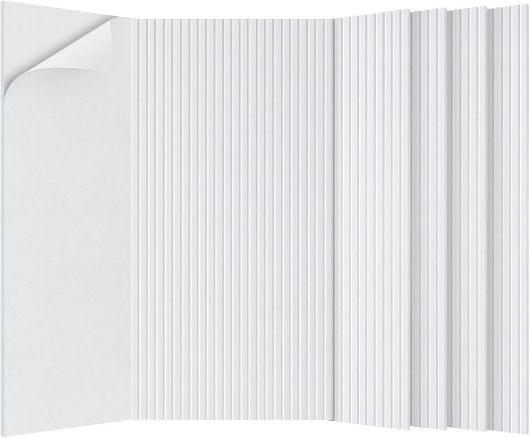 5 Pack Acoustic Panels,47.2x23.6x0.4 inch Acoustic Wall Panels,Large Soundproof Panels,Self-Adhesive Sound Proof Panels for Walls,Acoustic Treatment for Recording Studio&Office,White