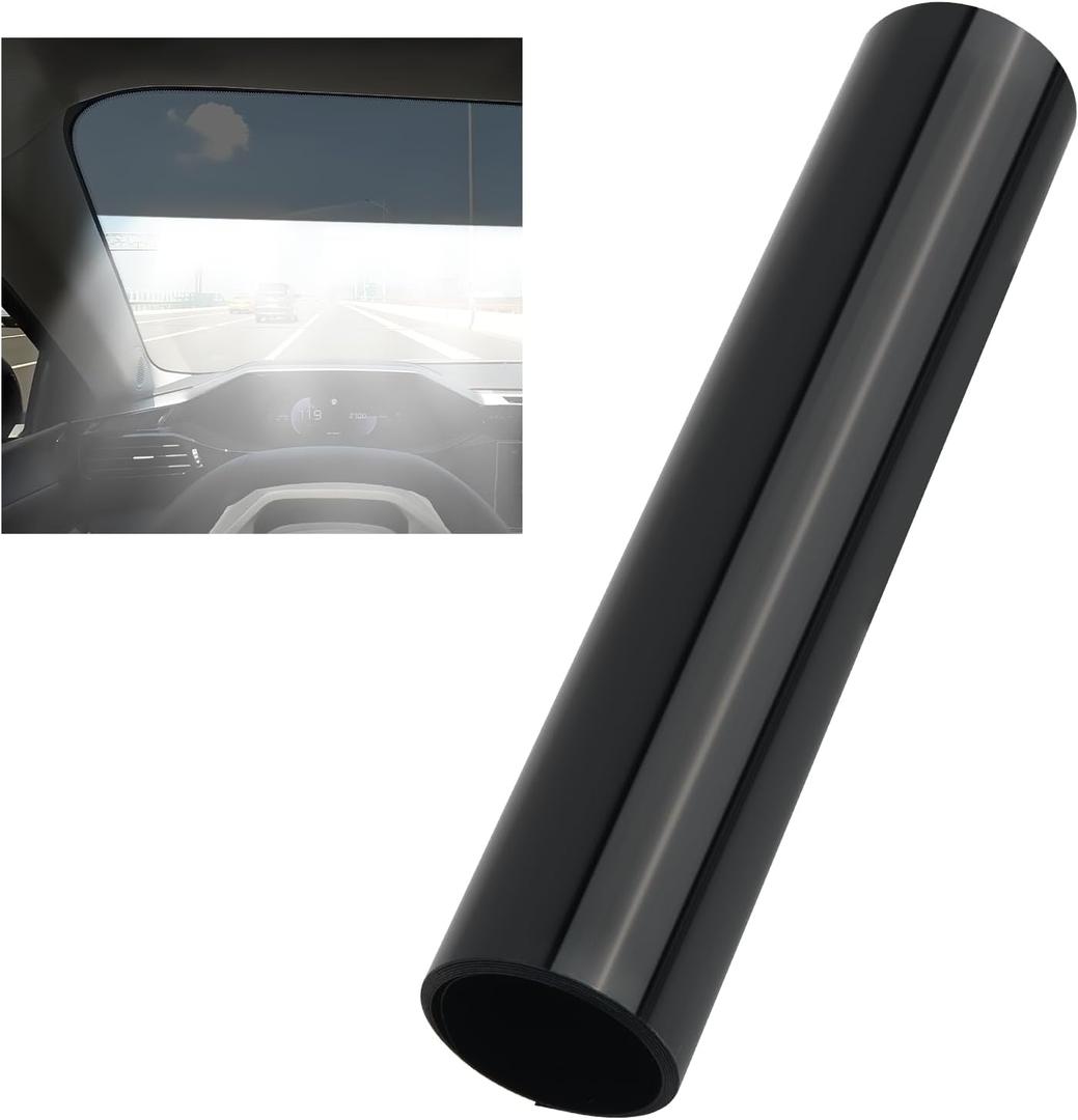 59.06x7.87 Windshield Tint Strip,Practical Car Window Tint Film for Blocking Light & Reducing Glare,5% VLT Car Accessories Auto Window Tints for Front Windshield (59.06x7.87), 59.06*7.87*0.004 inch