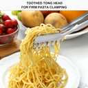 2 x Pleafind Spaghetti Spoon and Spaghetti Tong 2-Piece Set, 13-Inch Non-Stick Spaghetti Fork and 11.4-Inch Kitchen Tong, Easy Storage and Cleanup, Ergonomic Design, stainless steel