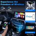 Wireless CarPlay Adapter for iPhone 2026 4-in-1 Dongle with AirPlay & Screen Mirroring, Low Latency, 5-Second Auto Connect for Wired Cars, Includes USB A/CSilvery