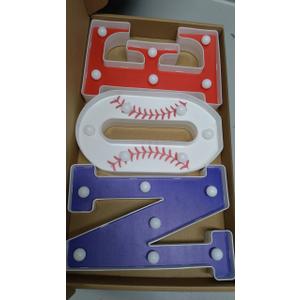 Rookie Year 1st Birthday Decorations Boy or Girl,First Birthday Decorations for Boy,One Light Up Letters for Centerpieces Table or Backdrop 1 Year Old Baseball Birthday Decorations Party Supplies