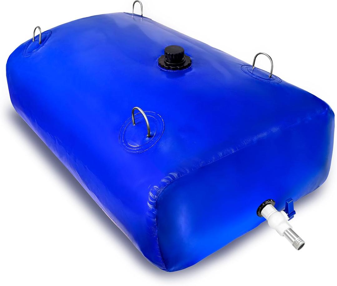 560 L/150 Gallon Water Bladder Tank, Blue Portable RV Water Tank, Large Capacity Water Storage Bladder for Camping, Garden, Emergency, Outdoor Sports