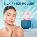 3 x Ice for Face Roller Massager, Eyes and Neck Naturally Conditioning and Skin Care,Eye Bag De-Puffing,Reduce Migraine Pain,Reusable Massage Silicone Ice Mold (Blue)