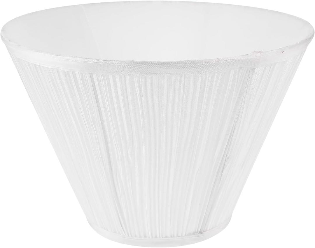 SAFIGLE Pleated Cloth Light Shade White Lamp Shade Cover for Table Floor Lamps Fabric Chandelier Cover Suitable for Living Room Bedroom Lighting Accessories