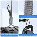 Durcord USB C Charger Cable, 2Pack 6ft Fast Charging 6Ft USB Type C Cord Cable, 6 Foot Type C Charger Premium Nylon Braided USB Cable Compatible with iPhone 15 Pro/Plust/Max-Silver